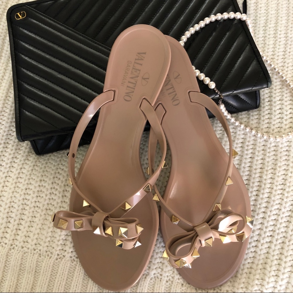 SOLD——Valentino Rockstud Jelly Sandals - Picture 1 of 8